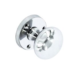 Securit Chrome Round Mortice Knobs - 60mm