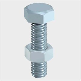 M8 x 40mm Hex Bolts & Nuts - Pack of 2