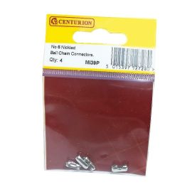Centurion Nickled Ball Chain Connector - Pack Of 4