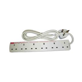 6 Way - 2 Metre Surge Protected Extension Lead