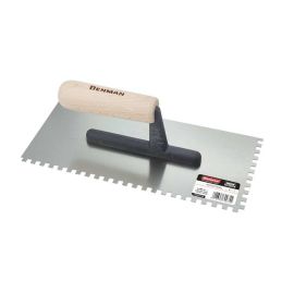 Benman Stainless Steel Notched Trowel - 8 x 8
