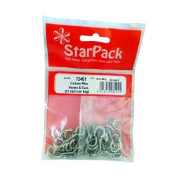 StarPack Curtain Wire Hooks & Eyes - Bag of 25