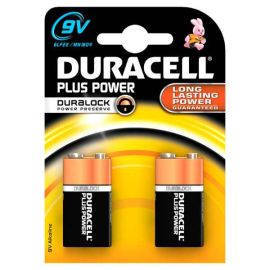 Duracell Plus 9V Pack 2 Batteries (MN1604)