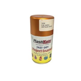 Plastikote Fast Dry Project Enamel Spray Paint - Antique Gold 100ml