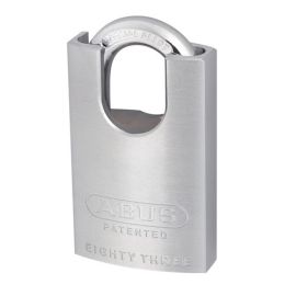 Abus 50mm Chrome Plated Brass Body Padlock Hardened Steel Closed Shackle
