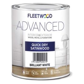 Fleetwood Quick Dry Advanced Satinwood - Brilliant White 2.5L