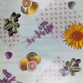 Lavender Sunflower Oil Cloth / Tablecloth
