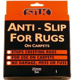Stuk Anti Slip Tape For Rugs On Carpets - 25mm x 5m