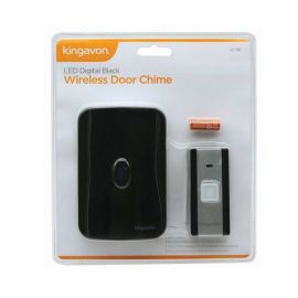 Kingavon Black LED Digital Wireless Door Chime