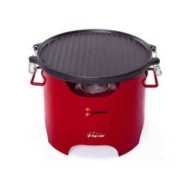 Biofuel Barbecue With Round Iron Grill