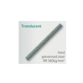 Chapuis Translucent Sheathed PVC Steel Wire Cable - 4.0mm - Price Per Metre