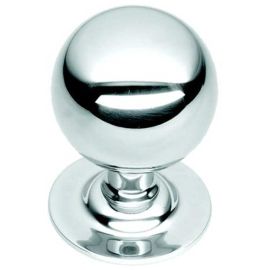 Polished Chrome Ball Centre Door Knob - 2½"  (64mm)