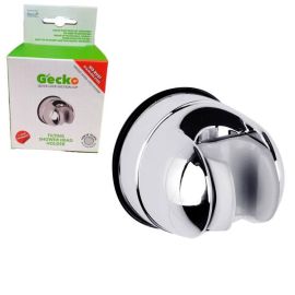 Gecko Quick Lock Suction Tilting Shower Head Holder - Stainless Steel Coating