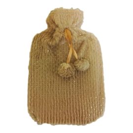 Blue Canyon Hot Water Bottle - With Beige Faux Mink Fur Cover