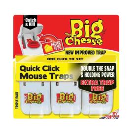 Big Cheese Quick Click Mouse Trap - 3 Pack