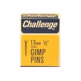 Challenge Gimp Pins - Black (Box) 13mm