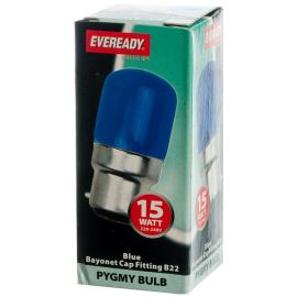 Eveready 15W BLUE Pygmy Bayonet Cap Fitting B22/ BC Light Bulb