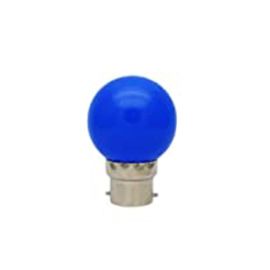 Tezla 1w Blue LED Plastic Globe B22 Party Lightbulb