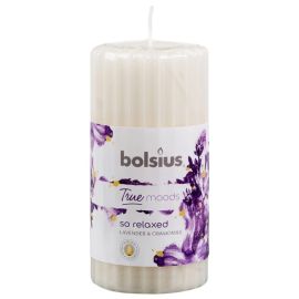 Bolsius Ribbed Pillar Candle - So Relax