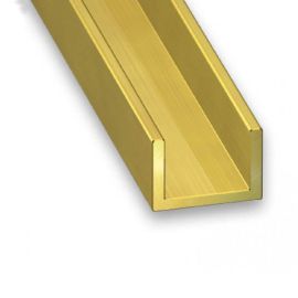 Brass U-Shaped Squared Profile - 6mm x 6mm x 1m