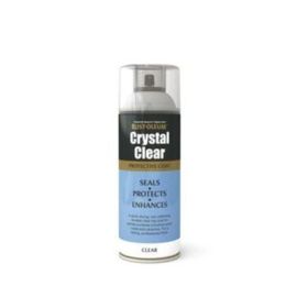 Rust-Oleum Crystal Clear Protective Top Coat Spray Paint Semi Gloss 400ml