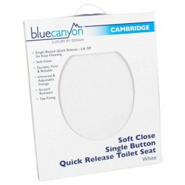 Blue Canyon Cambridge White Soft Close Toilet Seat