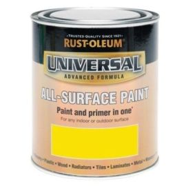 Rust-Oleum All Surface Brush Paint and Primer Canary Yellow Gloss - 750ml