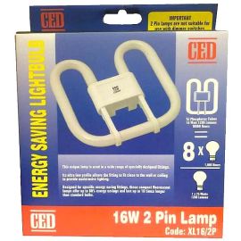 CED CFL 16W 2D 2-Pin (GR8) Energy Saving Light Bulb