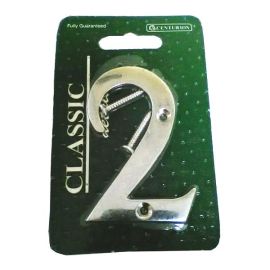 Classic Chrome Plated Victorian Face Fixing Numeral - 2