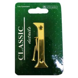 Classic Polished Brass Victorian Face Fixing Numeral - 1