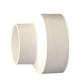 White Plastic Venting Reducer - 6" to 5"