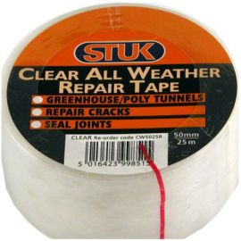 Stuk Clear All-Weather Repair Tape 50mm x 25m