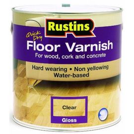 Rustins Quick Drying Floor Varnish Clear Gloss 1L