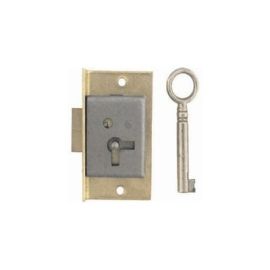 Brass Cut Right Hand Cupboard Lock