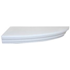 Home Essentials White Gloss Bevel Corner Shelf - 300mm