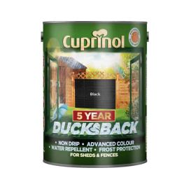 Cuprinol 5 Year Ducksback Fence Paint - Black 5L