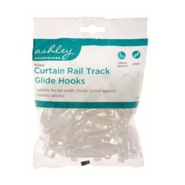 60 Piece Curtain Rail Track Glide Hooks