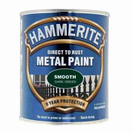 Hammerite Direct To Rust Metal Paint - Smooth Dark Green 750ml