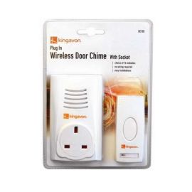 Kingavon Plug In Wireless Door Chime with Socket