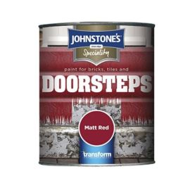 Johnstones Door Step Paint - Matt Red 750ml