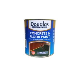 Douglas Concrete & Floor Paint - Mid Grey Satin Finish 1L
