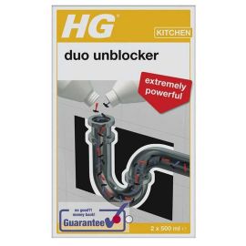 HG Kitchen Duo Drain Unblocker - 2 x 500ml