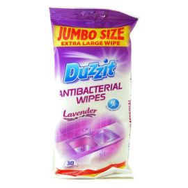 Duzzit X-Large Lavender Antibacterial Wipes - Pack Of 30