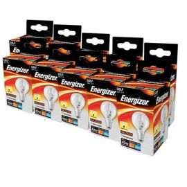 Energizer 33W Halogen Clear Golf E14 Lightbulb - Pack Of 10