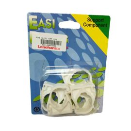 Easi Plumb 22mm White Hinged Pipe Clips - Pack Of 5