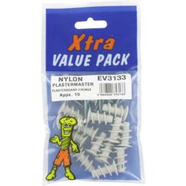 XTRA VALUE Nylon Plasterboard Fixing - Pack 15