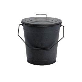 Inglenook Black Metal Coal Bucket With Lid