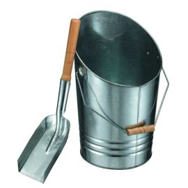 Galvanised Coal Bucket & Coal Shovel