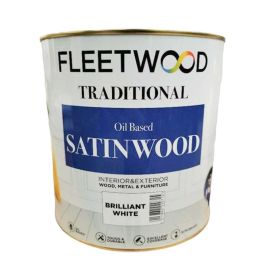 Fleetwood Oil Based Satinwood Paint - Brilliant White 2.5L