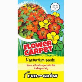 Fun To Grow Nasturtium Seeds - Flower Carpet (Dayglow Mix) - Pack Of 35